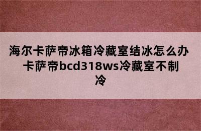 海尔卡萨帝冰箱冷藏室结冰怎么办 卡萨帝bcd318ws冷藏室不制冷